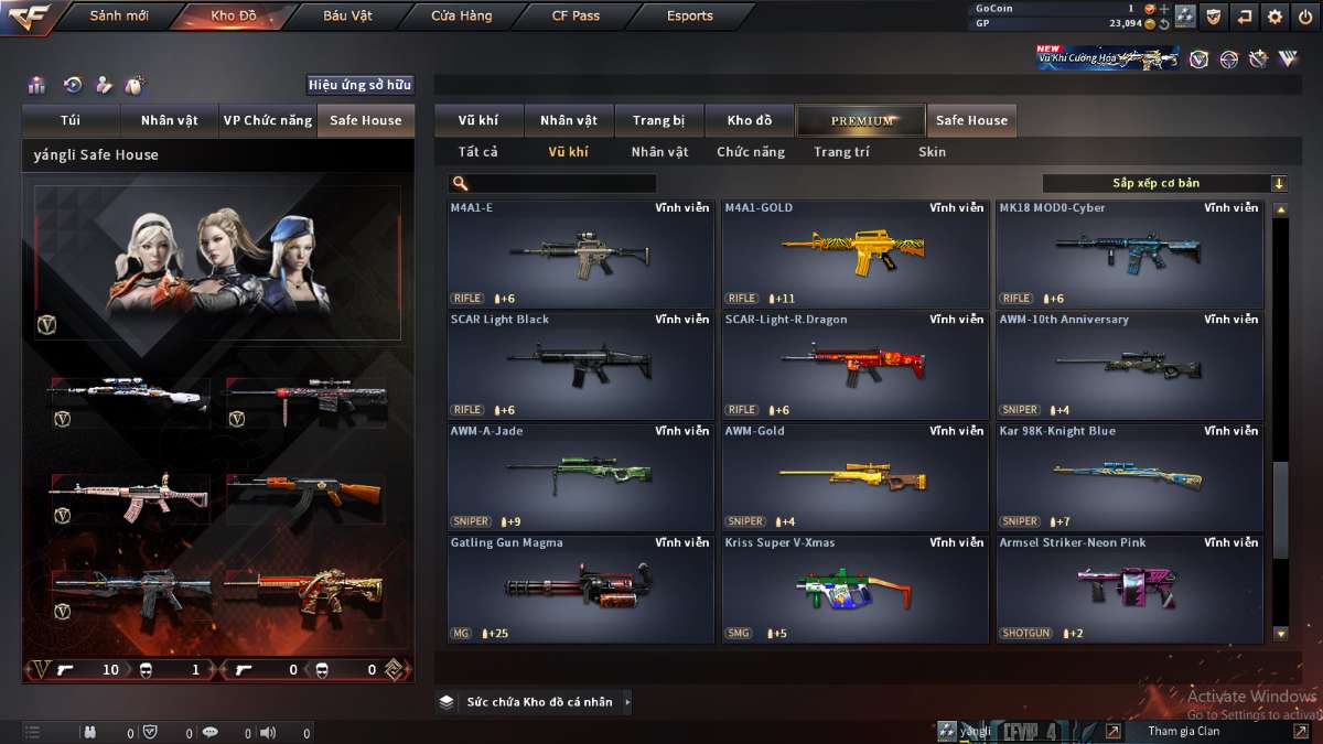 shop acc cf uy tin gia re